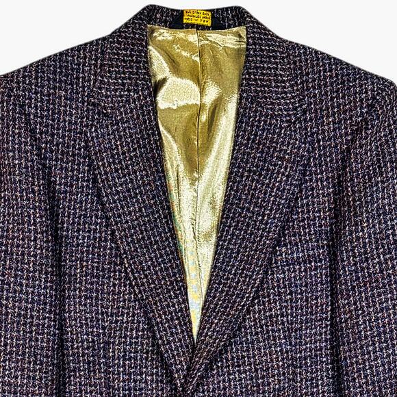 Foreman & Clark x Harris Tweed Check Weave Wool Sport Coat 42R - Picture 5 of 8
